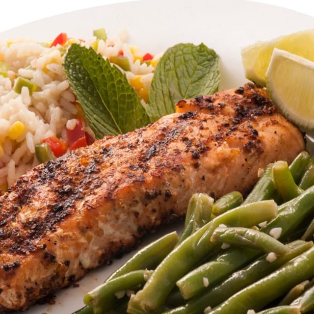 Grilled Mojito Salmon.