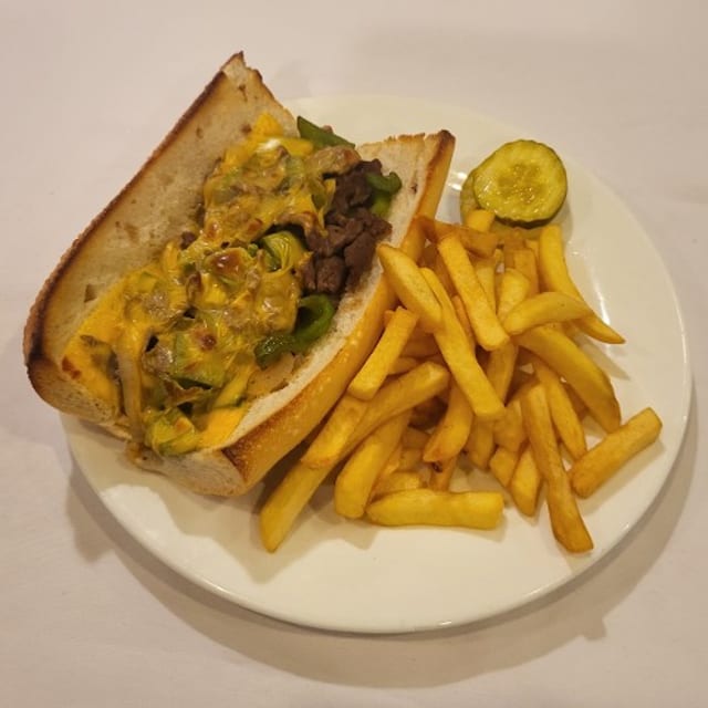 Sautéed Cheese Steak Sandwich.