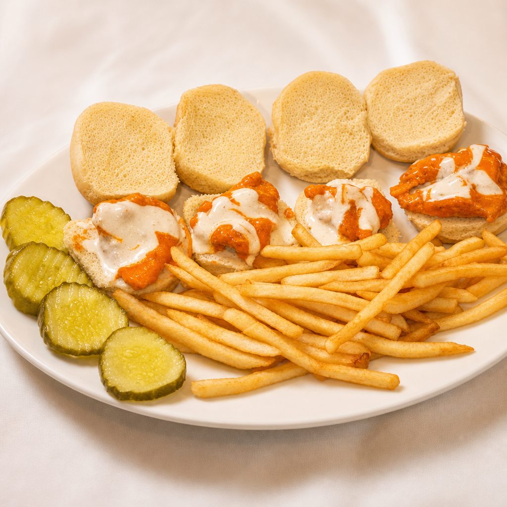 Buffalo Chicken Sliders.