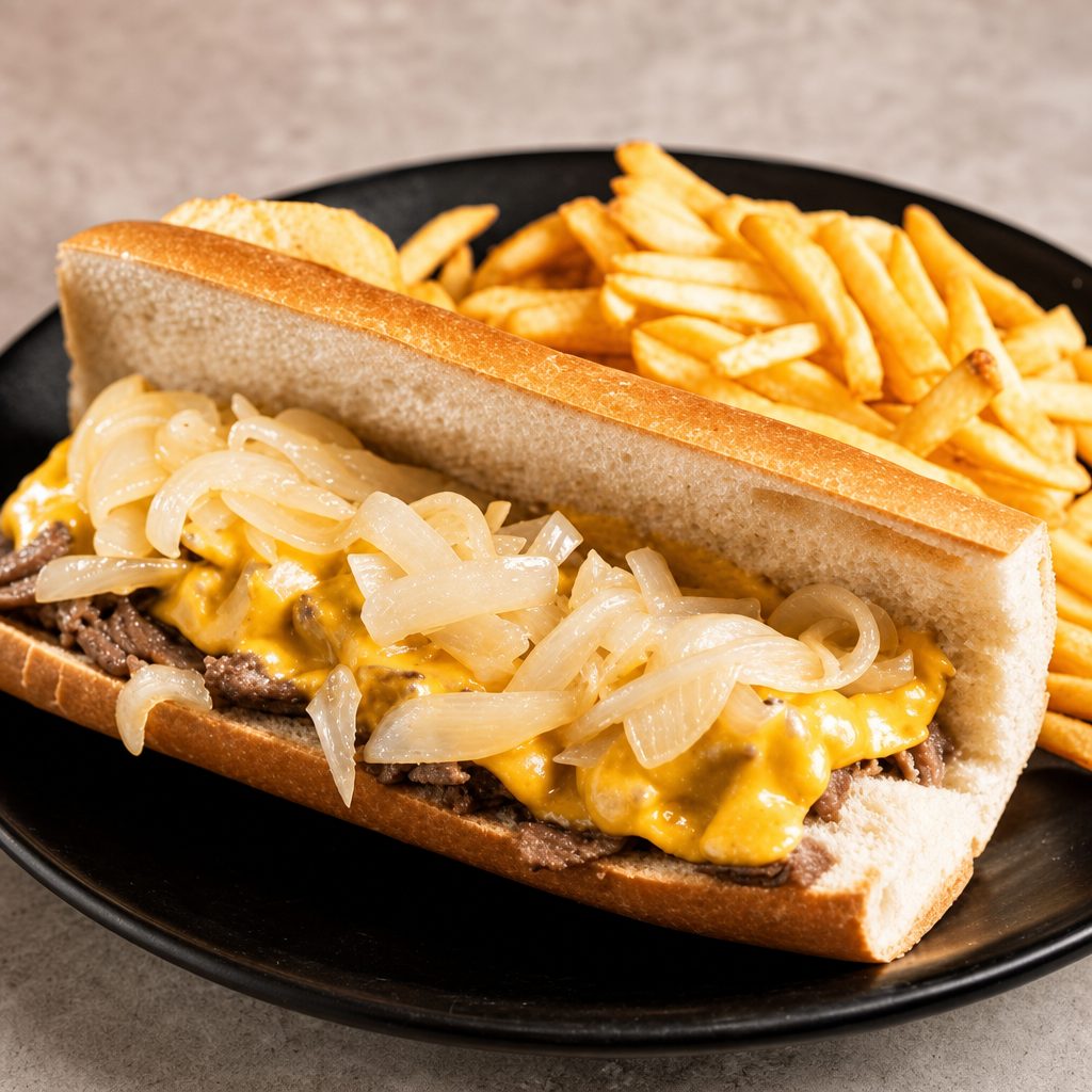 Grilled Cheese Steak Sandwich.